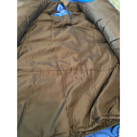 Starter Mens Large Hooded Winter Jacket Blue & Black Zip Off Hood Large - Picture 3 of 15